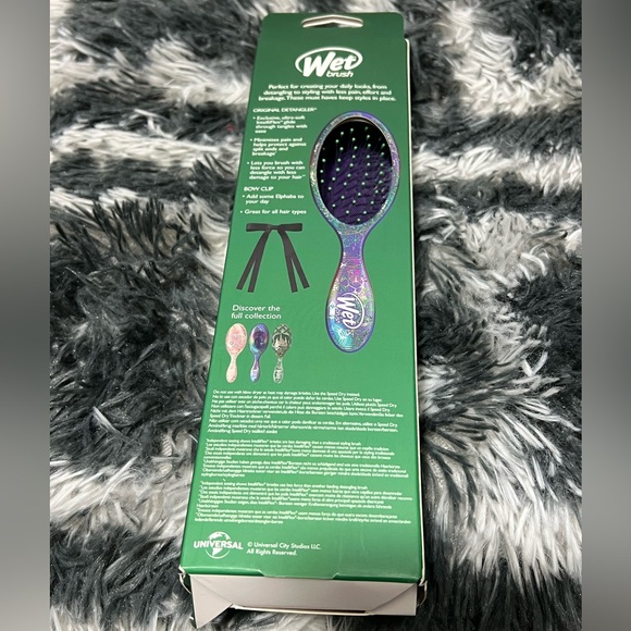 SALLY HOLD Wet Brush Original Detangler Elphaba (Wicked) Kit 1 Brush & 1 Bow NIB - Picture 8 of 9
